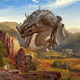 Illustration for article titled Mashup art puts Kaiju into classical paintings